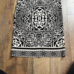 Black and White Geometric Skirt